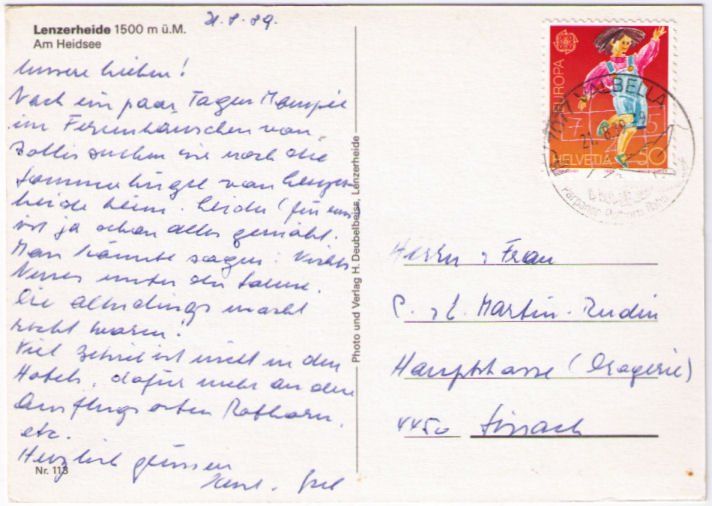 Cartoline postali: Lenzerheide - Am Heidsee – Usato da Binningen venduto da Mountainrider 1