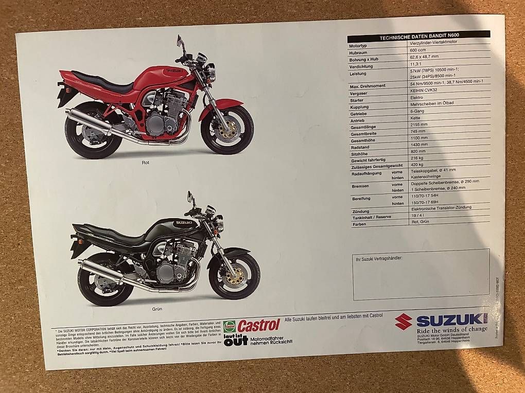 Bücher: Suzuki Bandit N600 Brochure 1996 – Gebraucht aus Olten von Giorgio7777 4