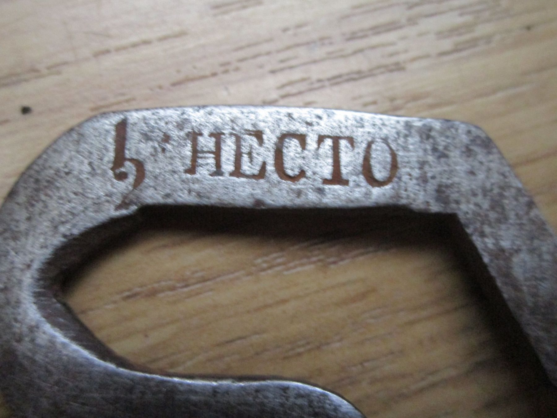 Bilance e pesi: Antikes Gewicht 1857  1/2 HECTO – Usato da Heimberg venduto da Lupo57 3