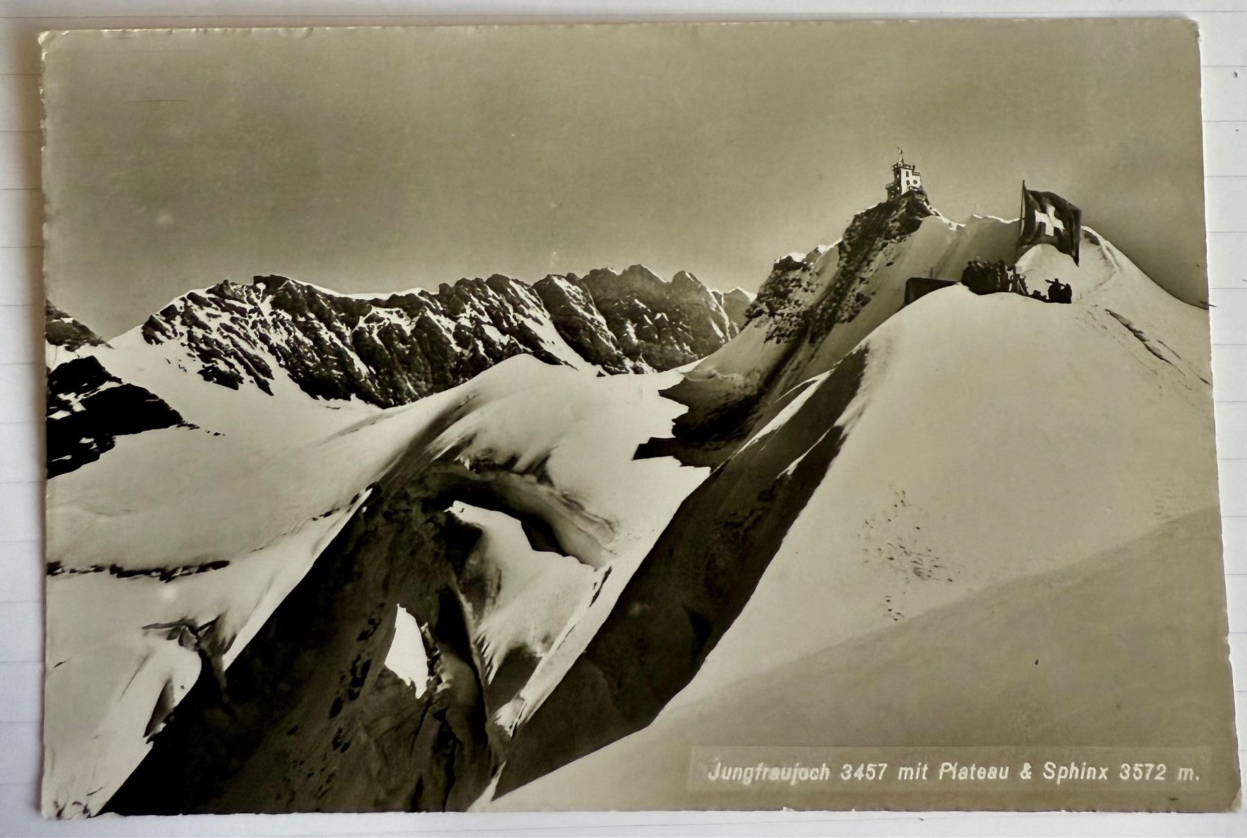 Cartoline postali: Jungfraujoch mit plateau & Sphinx 1956 – Usato da Lutry venduto da Ediego
