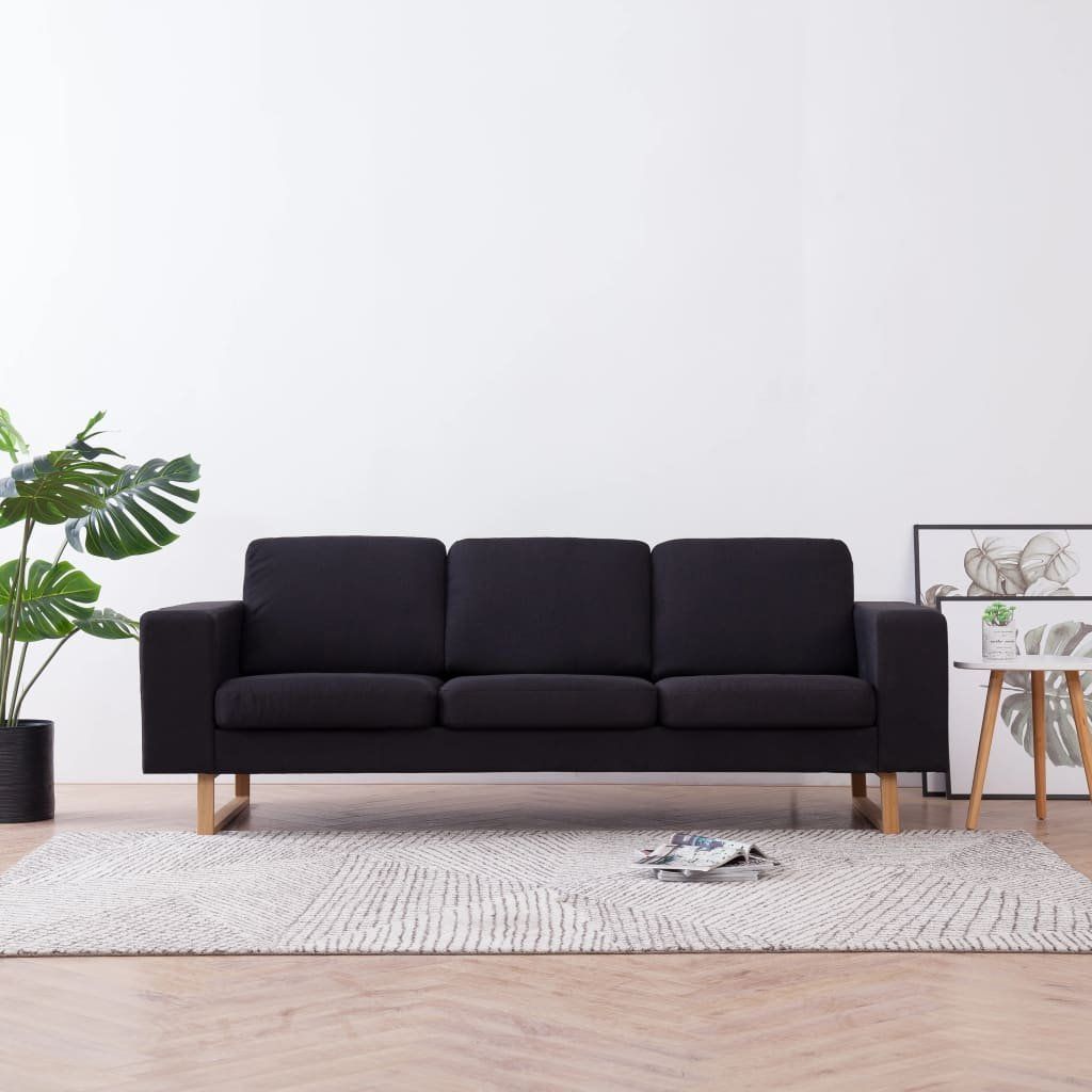 Sofas: 3-Sitzer-Sofa Stoff Schwarz – Neu und originalverpackt aus Zug von Cheap-Shop