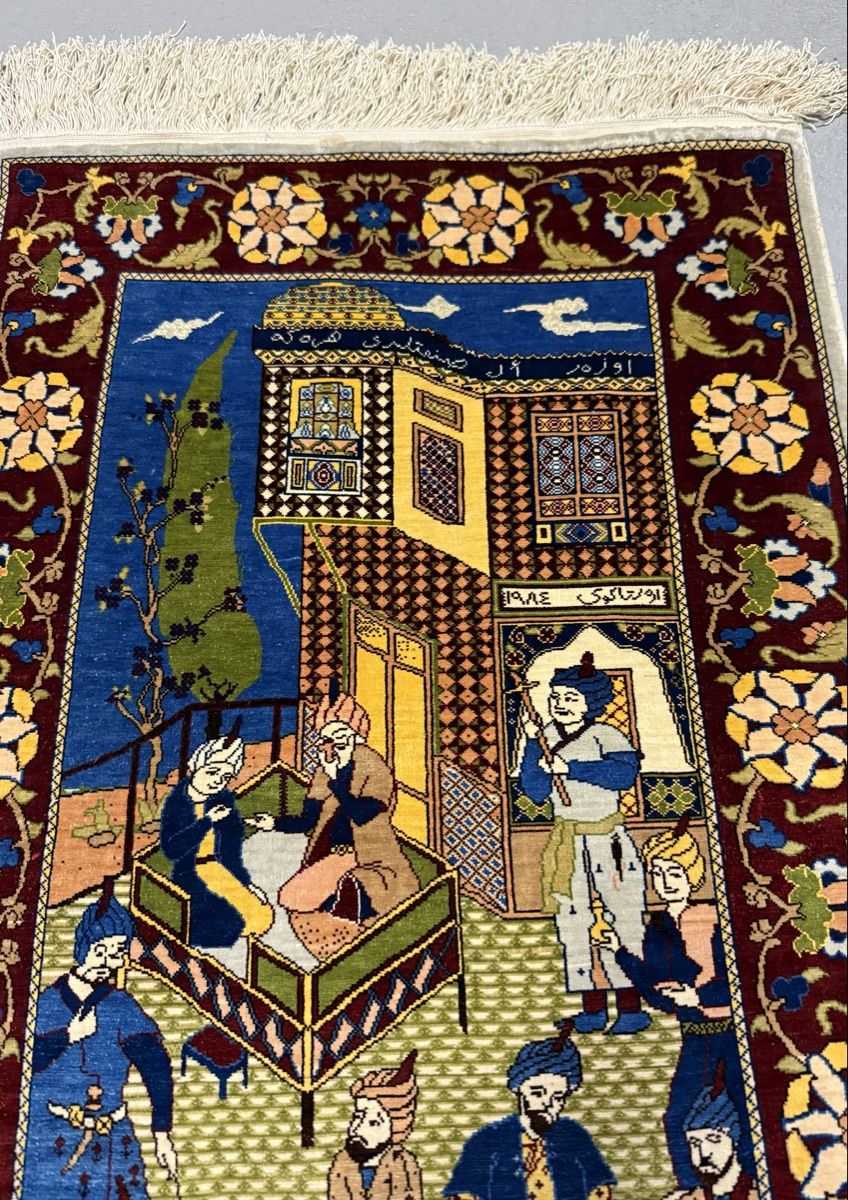 Tappeti: Wunderschöner Seiden Bildteppich (Hereke)77x52.cm – Usato da Sempach venduto da Star7 3