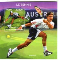 Block "Tennis. Novak Đoković". Zentralafrikanische Republik