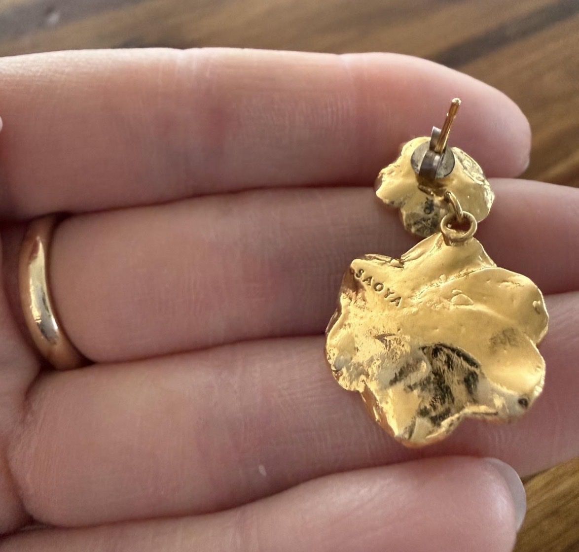 Boucles d'oreille: Beautiful Gold Flower Earrings  – D'occasion à Bottmingen par Itsclaire 3