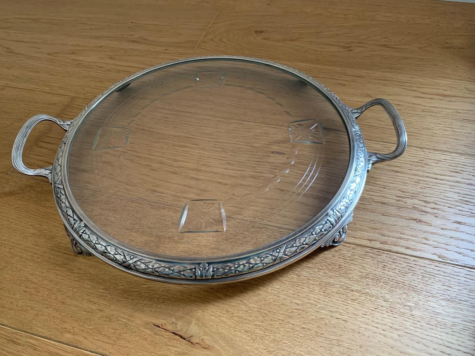 Piatti di portata: Tortenplatte Glas/Silber – Usato da Grossdietwil venduto da fab_8bdy