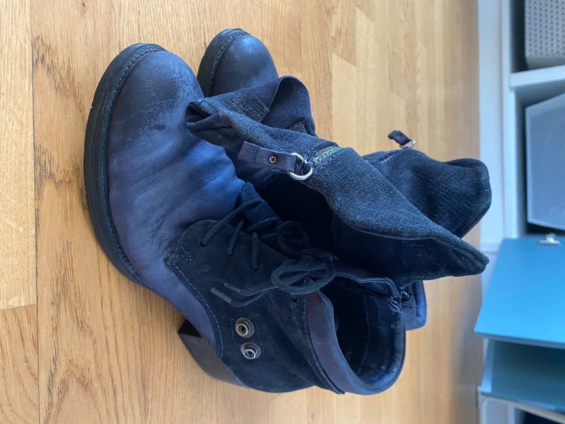 Walder Scarpe da donna: Walder Bikerstiefel G38 Vintage echtes Leder – Usato da Dübendorf venduto da Levintreyer 3