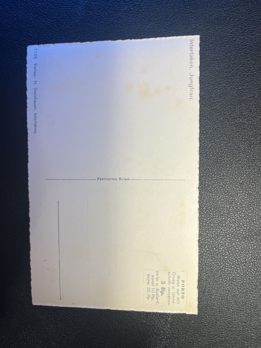 Cartoline postali: Interlaken Jungfrau – Usato da Sarnen venduto da Muenzen.-M 1