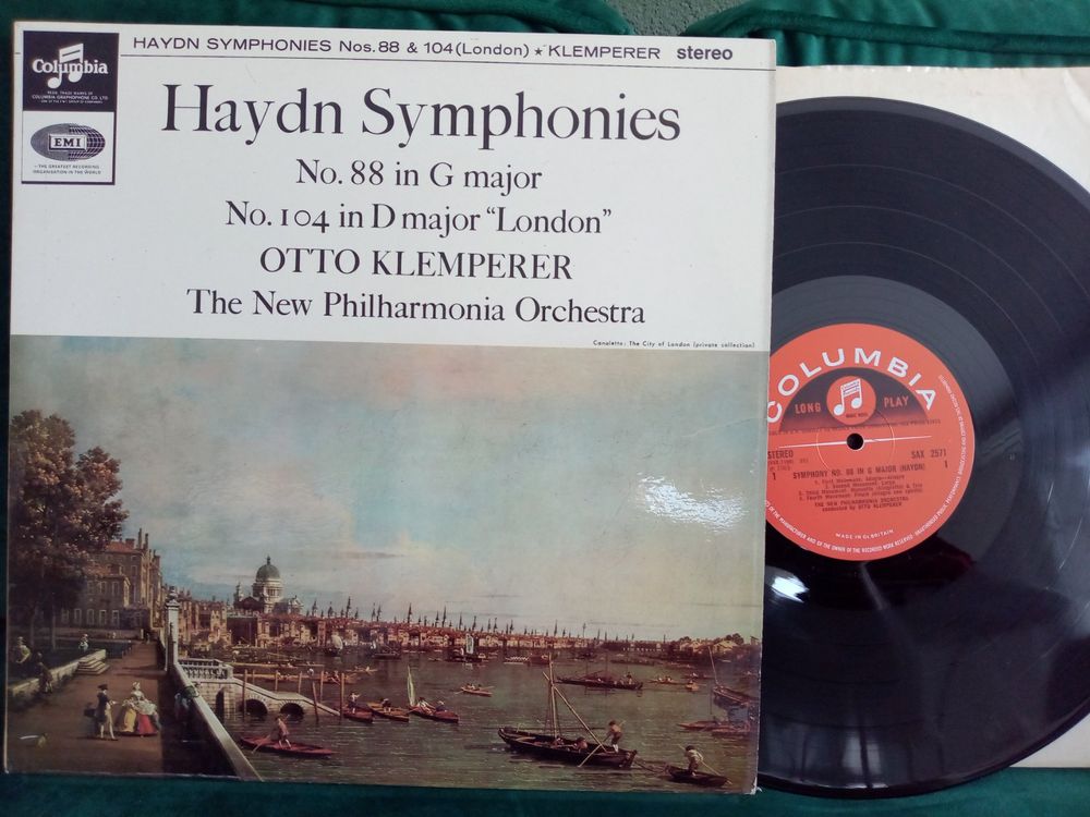 HAYDN Symphonies 88 & 104, KLEMPERER; LP Columbia SAX 2571 Kaufen