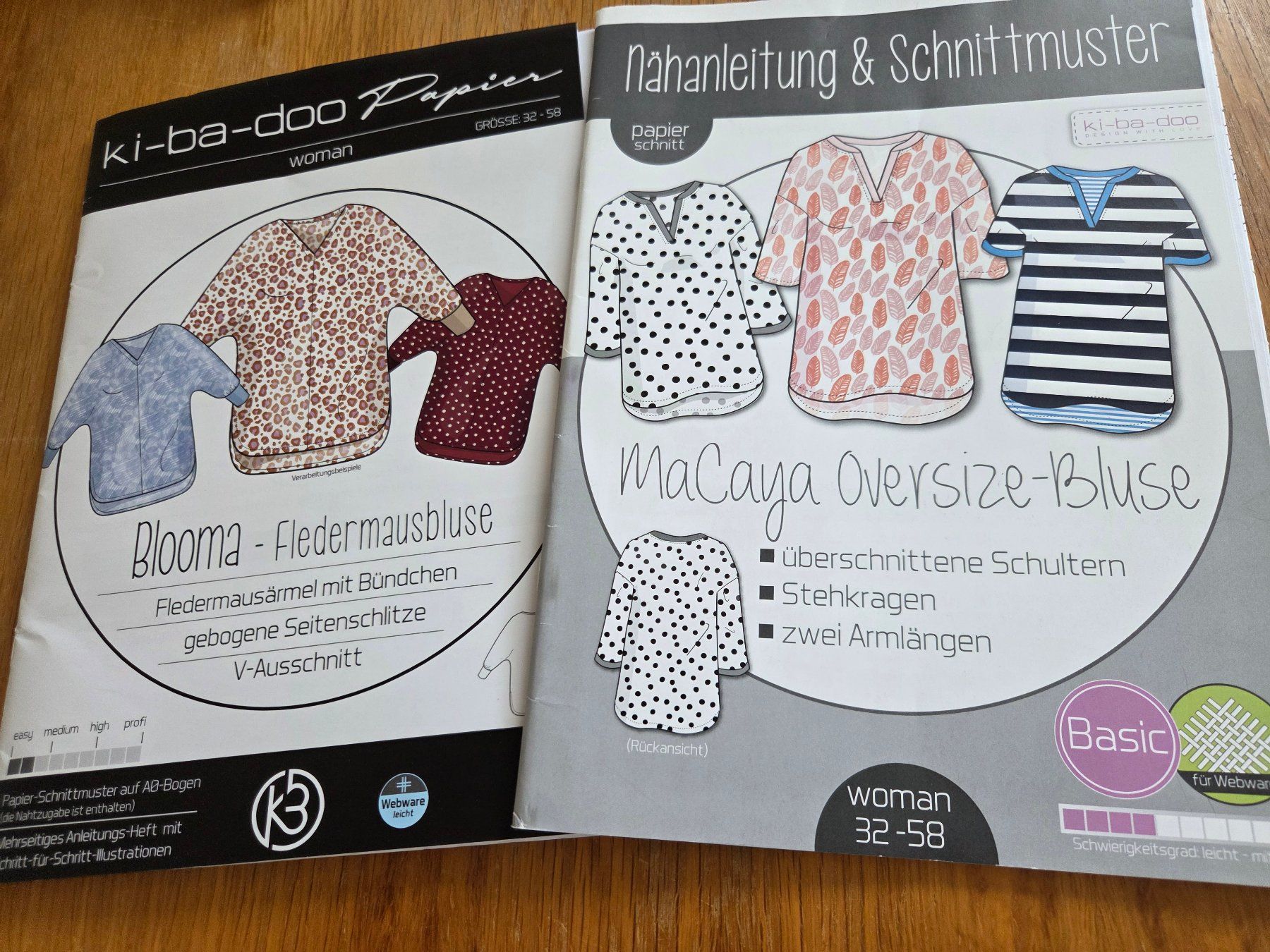 Patrons: Schnittmuster Oversize - Bluse /  Fledermausbluse – D'occasion à Sirnach par babio01