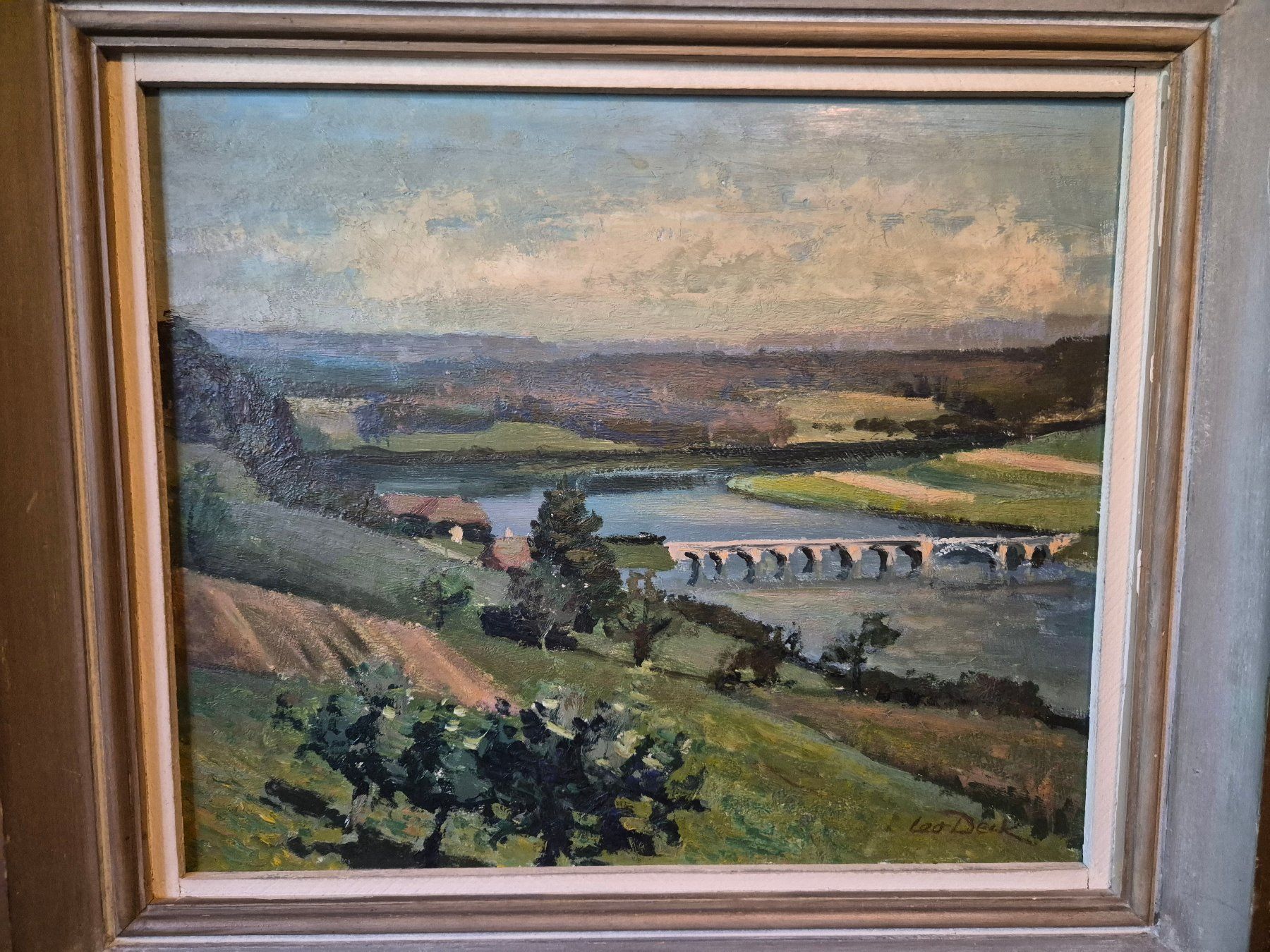 Gemälde: Ölbild "Wohlensee" von Leo Deck, 1908 - 1997 – Gebraucht aus Basel von Kurioses 3