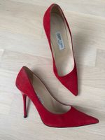 Rote Jimmy Choo Pumps Gr. 37 Wildleder