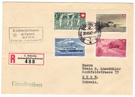Lettre départ de Bern BPA A424 pour Bern le 28.VII.47