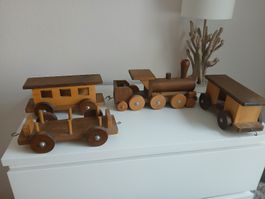 Wooden Toy Train Set - Vintage Charm for Kids!🚂