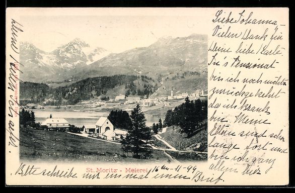 Ansichtskarten: AK St. Moritz, Meierei – Gebraucht aus Berlin von bartko-reher