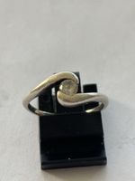 Silberring 925 mit Steinbesatz schlichtes Design gebraucht