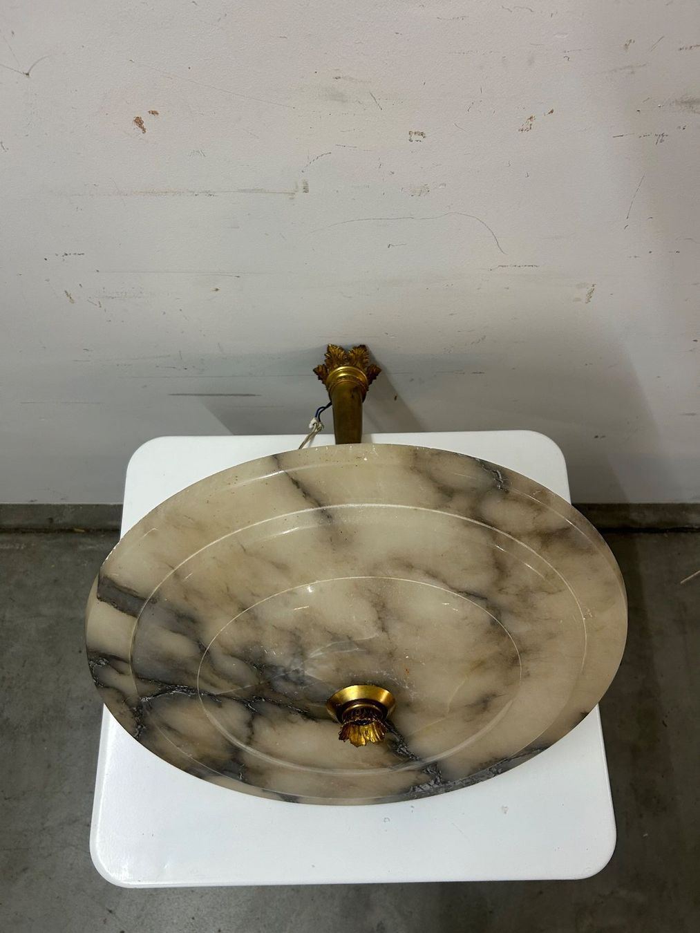 Lampadari & plafoniere: Designer Deckenlampe Messing Alabasterschirm ca. um 1920 – Usato da Zürich venduto da Levelart 4