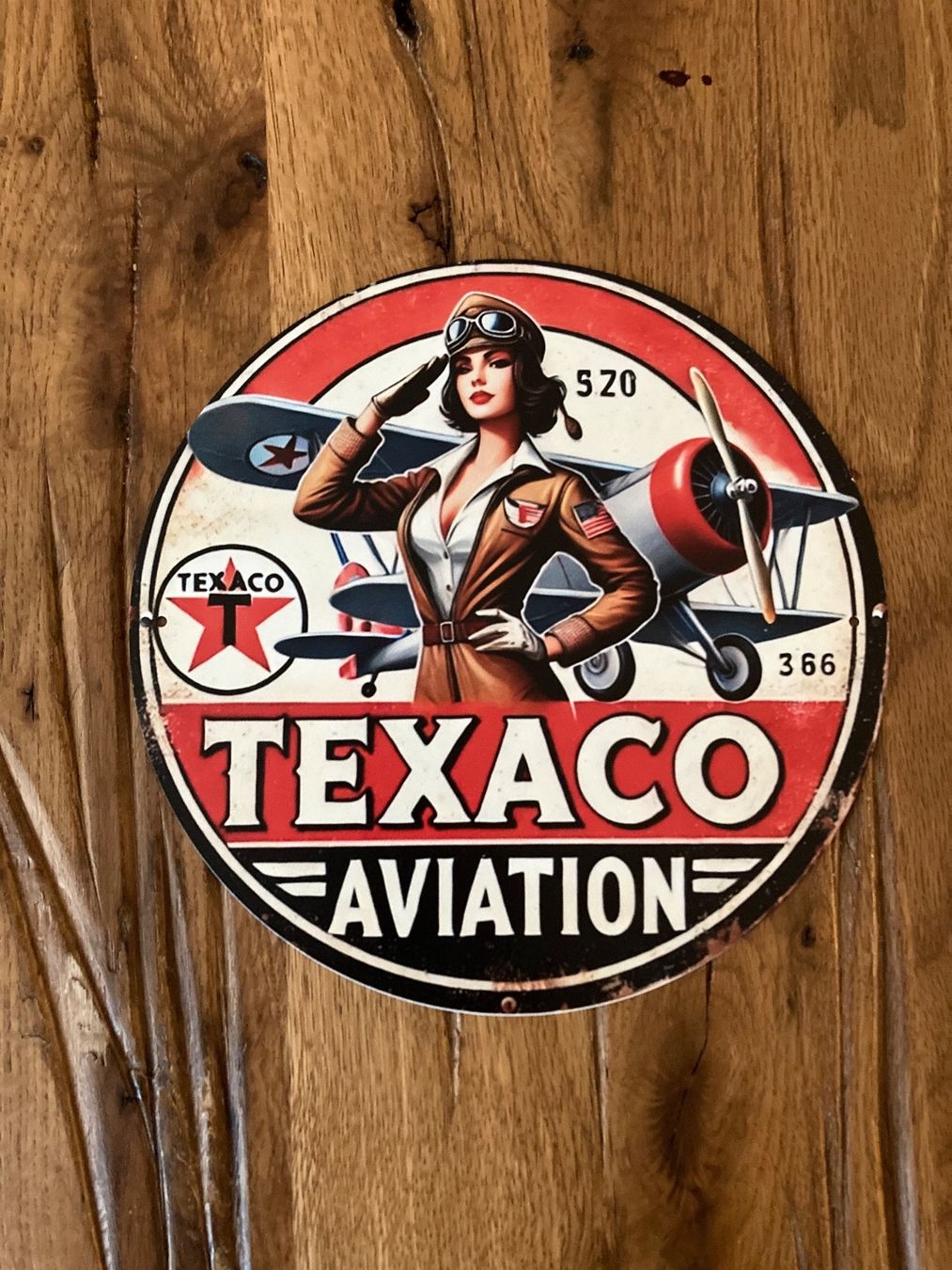 Texaco Insegne: Texaco Motor Oil Aviation Blechschild – Nuovo e nell'imballaggio originale da Bremgarten AG venduto da Eurotiz 2