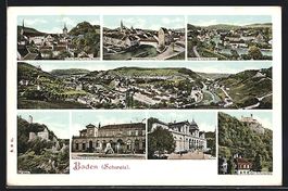 Baden, Ortsansicht, Kurhaus mit Fontaine