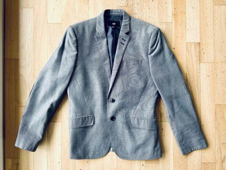 Neuwertig H&M Veston Blazer Jacket Gr. 48 blau