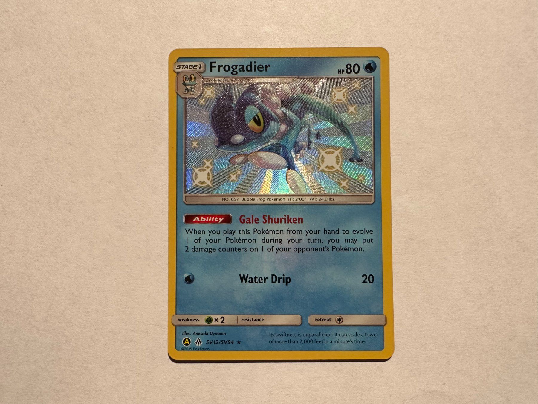 Pokémon Carte collezionabili: Frogadier Shiny Hidden Fates EN – Usato da Hagendorn venduto da Pokecollectorch 1