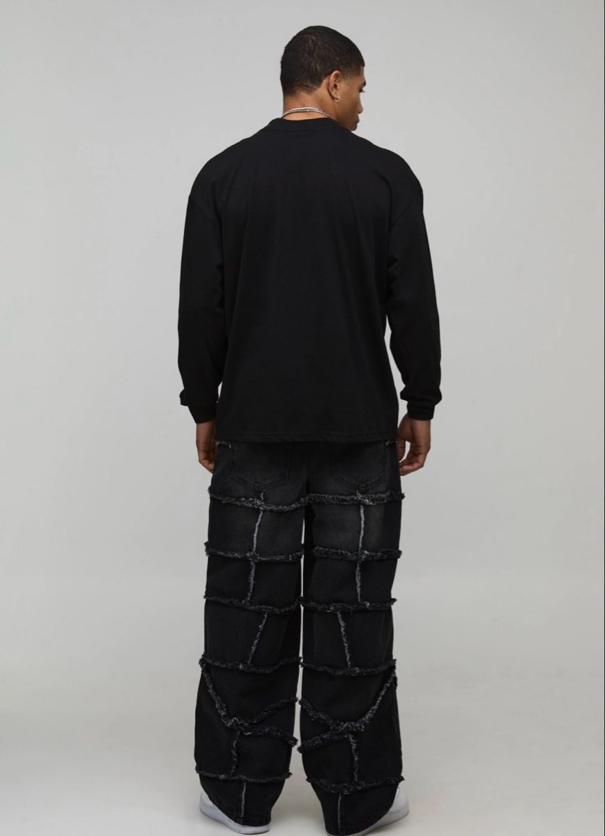 Jeans: Black Patchwork Baggy Jeans – Nuovo e nell'imballaggio originale da Thayngen venduto da Mikelitelio 1