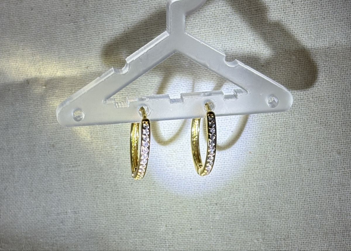 Boucles d'oreille: Silver 925 gold plated hoop earringd – Neuf (Voir description) à Nyon par My_wardrobe 1