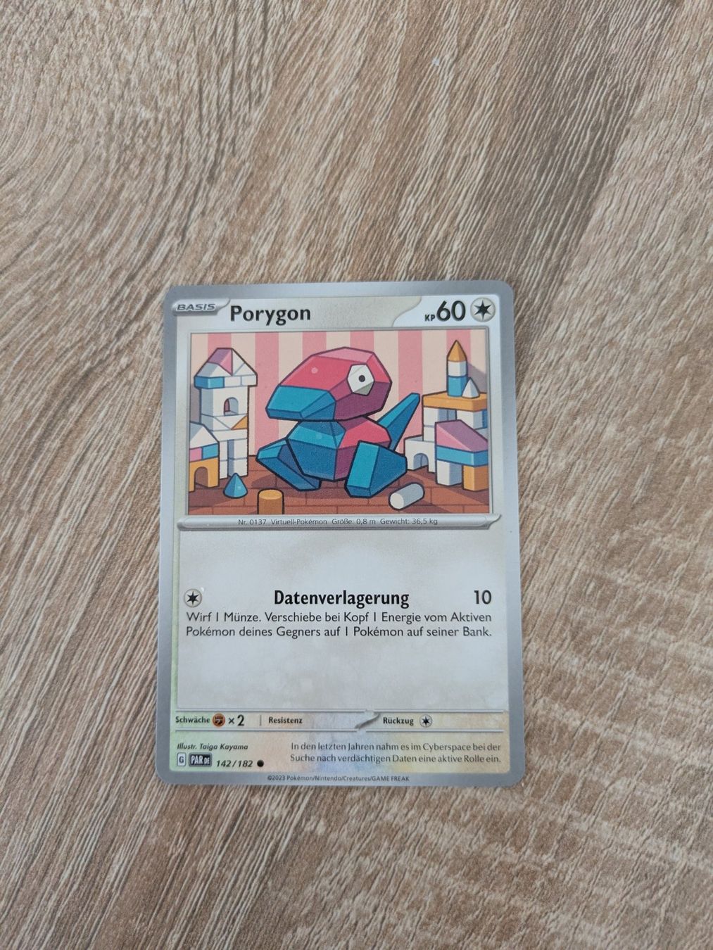 Pokémon Sammelbilder & Trading cards: PORYGON, PARADOX RIFT, PAR142, COM, 2023, GER, EXC – Gebraucht aus Losone von AlpineLayer