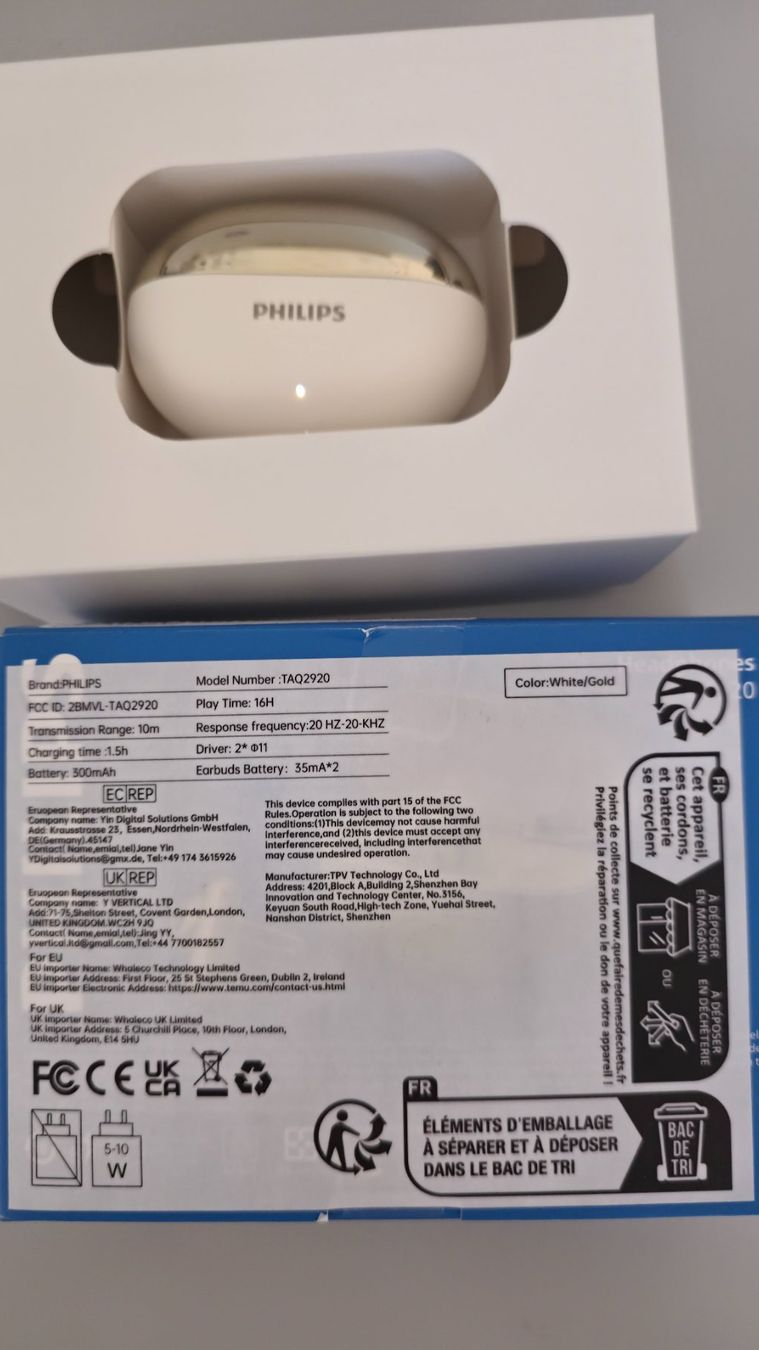 Philips Cuffie: Philips TAQ2920 – Nuovo (secondo la descrizione) da Wängi venduto da Maelstrom 7