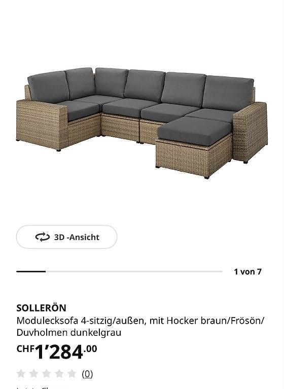 Ikea Divani: Balkon/Garten Lounge Sofa IKEA SOLLERÖN – Usato da Niederhasli venduto da Brkslmn 2