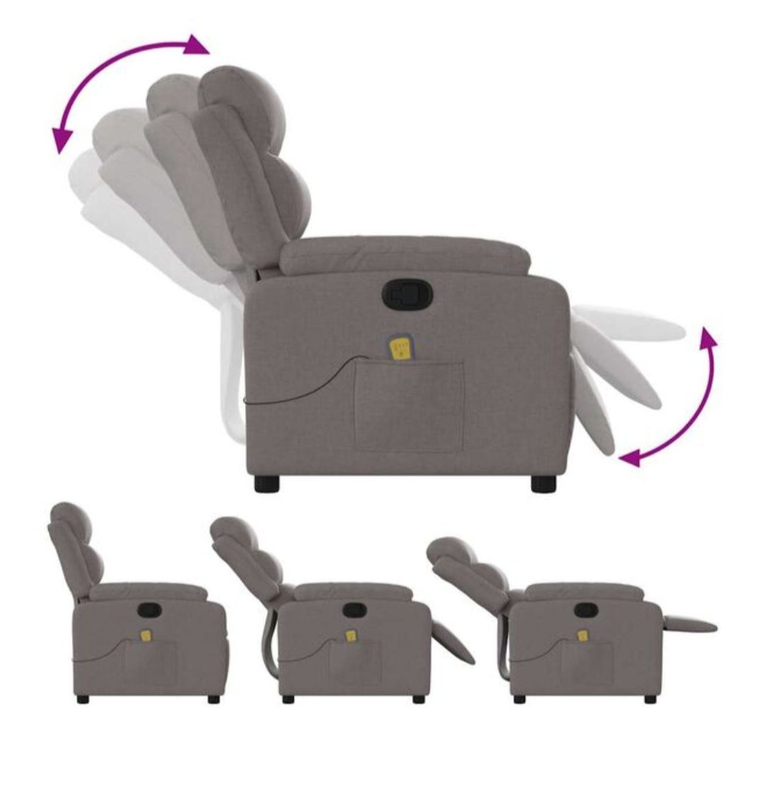 Vidaxl Poltrone: Massagestuhl Relaxsessel Stoff Grau – Nuovo e nell'imballaggio originale da Etziken venduto da kre_c6vd 1
