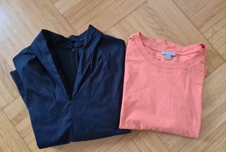 COS Bluse dunkel blau neu + gratis T Shirt Langarm