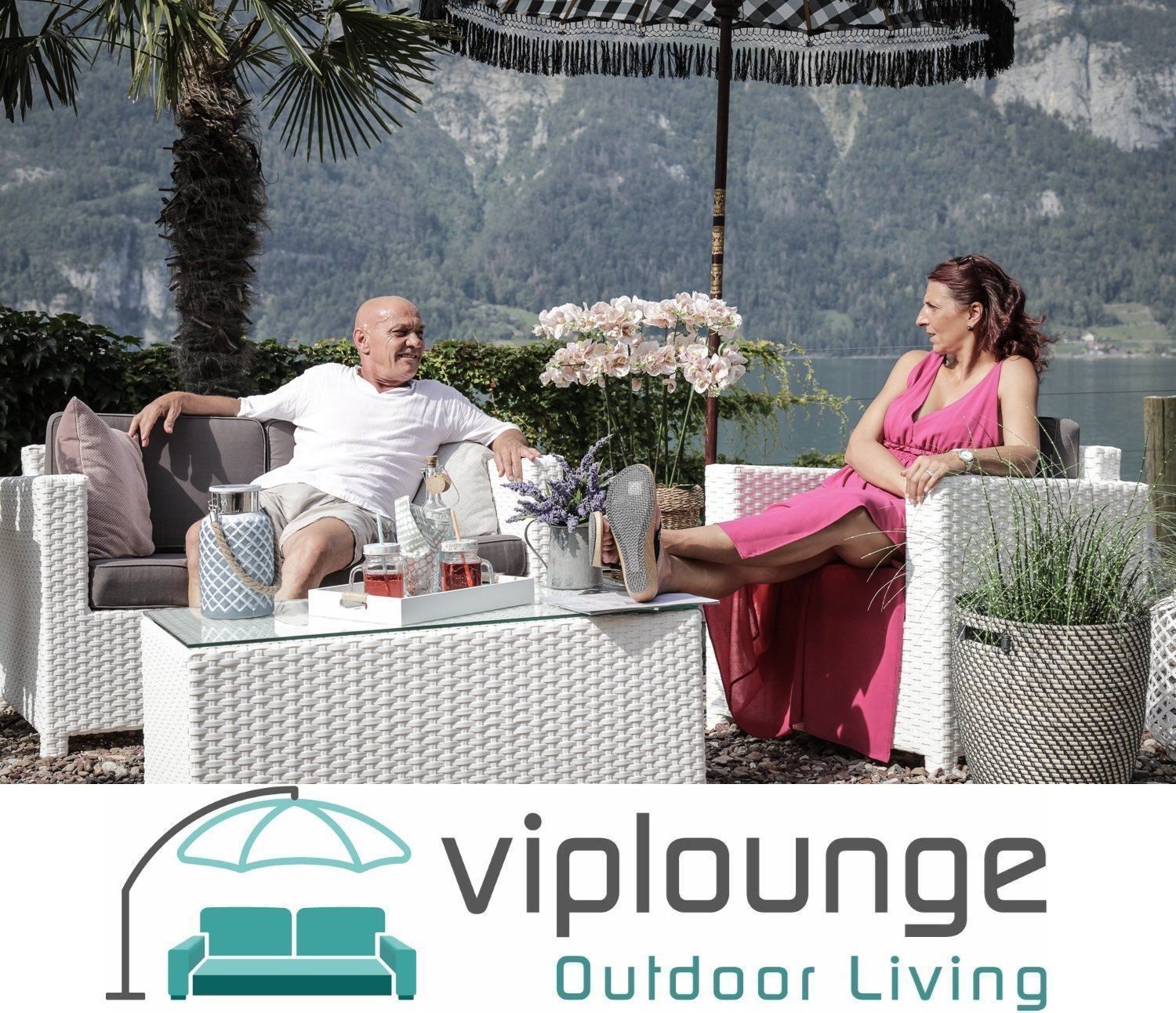 Viplounge Sofas: Outdoor Lounge Rattan weiss – Neu und originalverpackt aus Uznach von viplounge 2