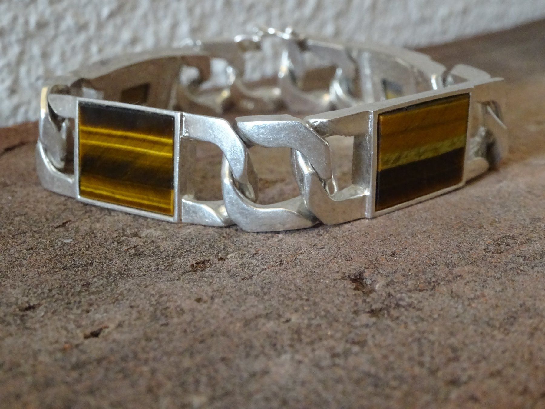 Bracciali & Braccialetti: Armband Tigerauge / 835 Silber – Usato da Esslingen venduto da FetteSchnecke 2