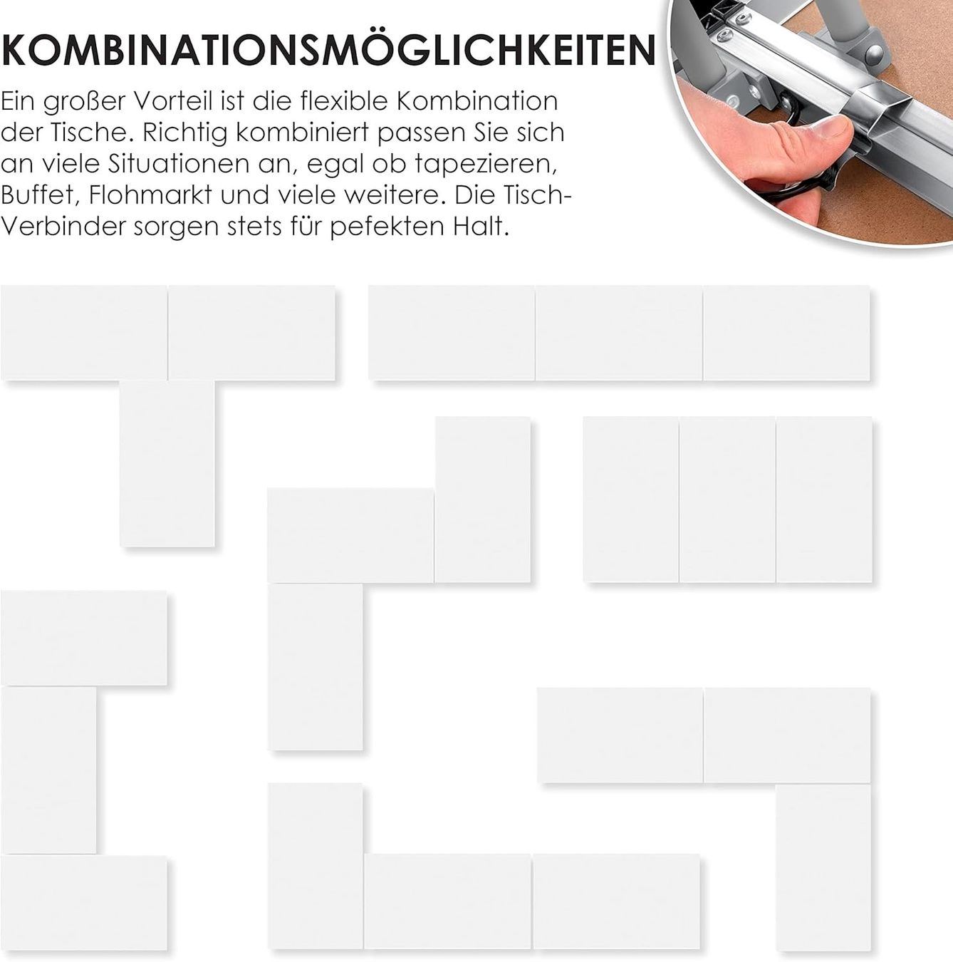 Set di tavolo e panche: KESSER 3× Multifunktionstisch klappbar – Nuovo e nell'imballaggio originale da Bottighofen venduto da zaap 4