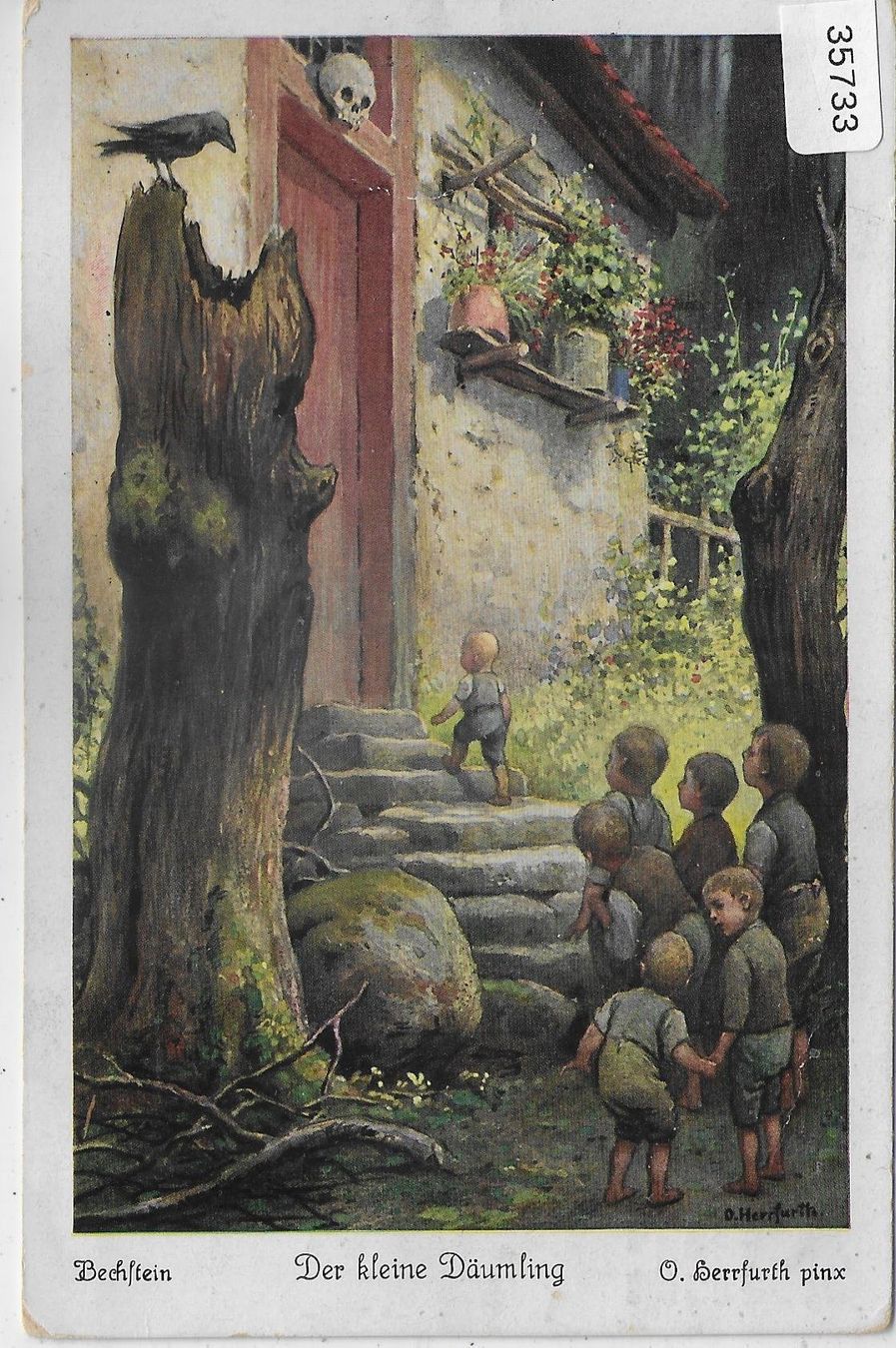 Cartoline postali: Märchen - Der kleine Däumling - O. Herrfurth – Usato da Ettingen venduto da Kartenplanet