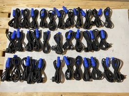 34 Stk. Anschlusskabel Powercon - Schuko, ähnl. Neutrik