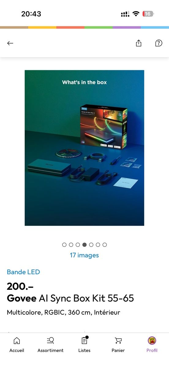 Heimkino: Govee AI Sync Box Kit 55-65 – Neu und originalverpackt aus Givisiez von Scilliam 1