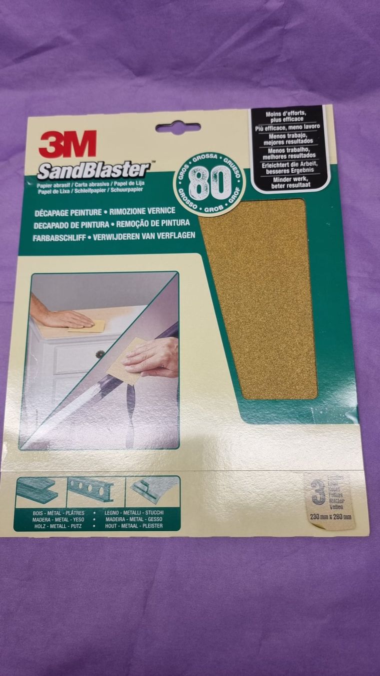 3M Alle Werkzeuge: 3M Sandblaster Farbabschliff Schleifpapier 80 Körnung – Neu und originalverpackt aus Rebstein von James-Dean