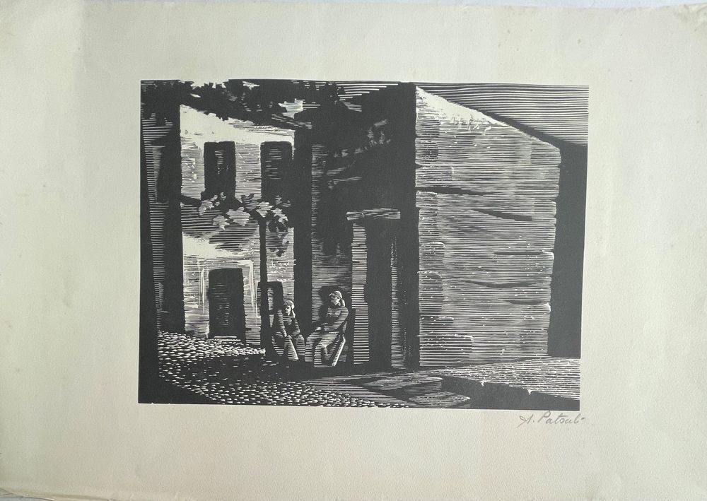 Aldo PATOCCHI HOLZSCHNITT SIGNIERT 7