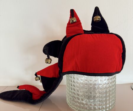 Fasnachts Hut Drachen Karneval, Neuwertig, mit Glöckchen
