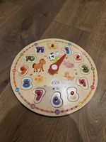 Holzuhr-Puzzlespiel