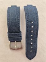 Outsiders Uhrenarmband Stoff blau mit Schliesse Edelstahl