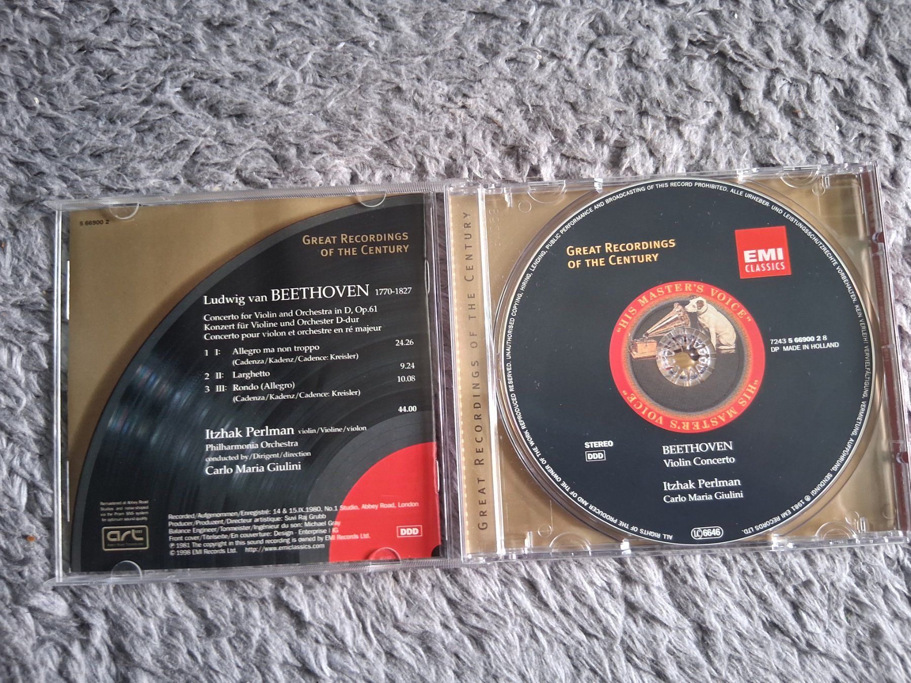 CD: BEETHOVEN        VIOLIN CONCERTO    CD – Usato da Wetzikon ZH venduto da Ramones01 2
