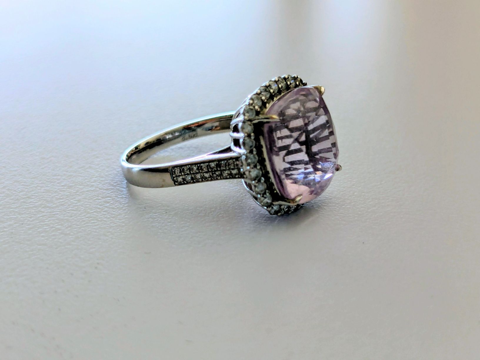 Anelli: Kunzite and diamond ring white gold certificate – Usato da Kloten venduto da nad_ys78 2