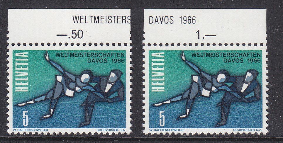 Tutti i francobolli: 1965 Marken 2x  mit Abarten 2.01 + 2.02   ** Postfrisch ** – Nuovo (secondo la descrizione) da Adliswil venduto da Aenti