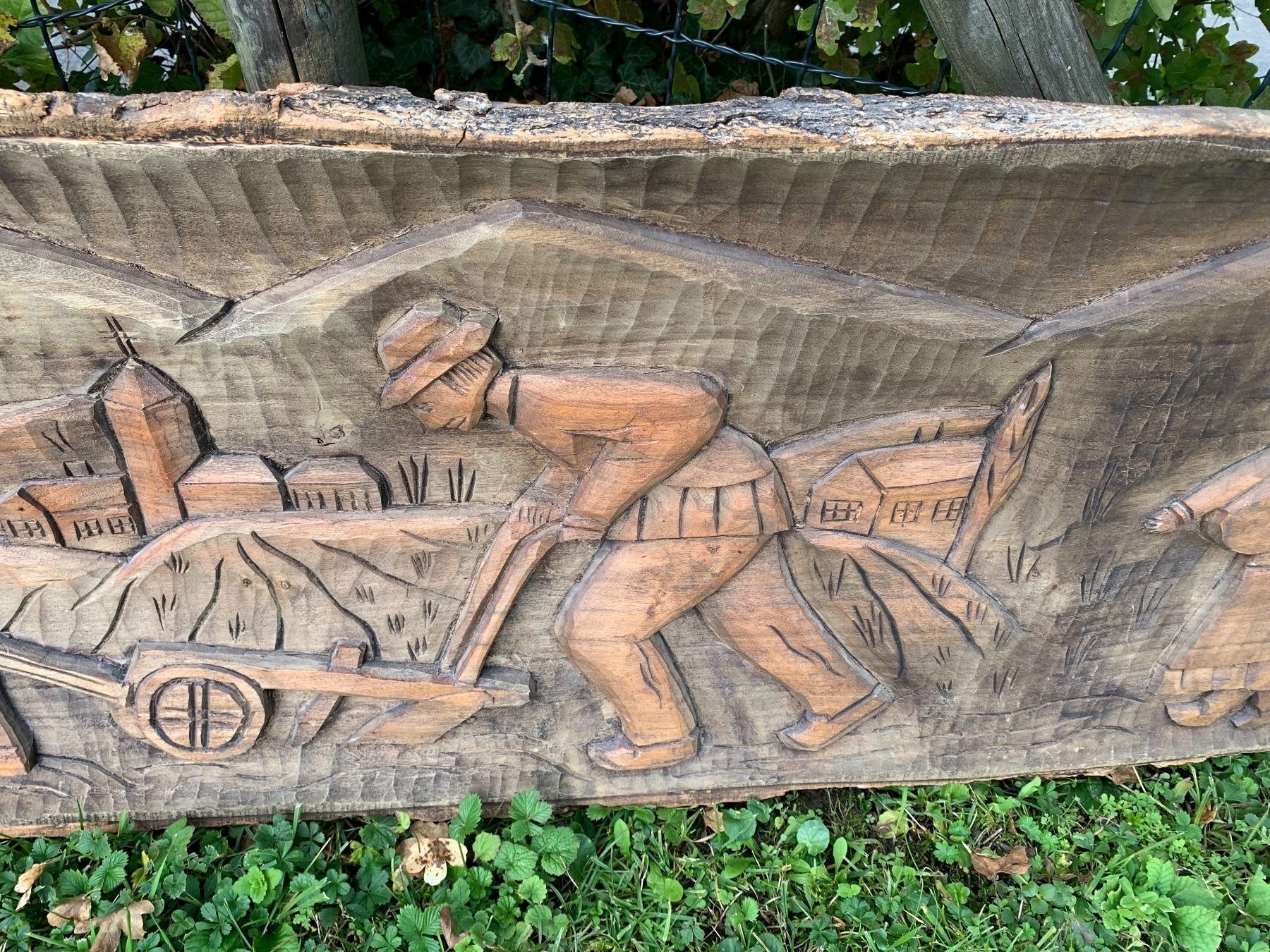 Carrozze: schönes grosses Relief Holzbild – Usato da Feldbach venduto da Olive1 4
