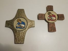 Kreuz für Kinderzimmer 2 x Wandkreuz