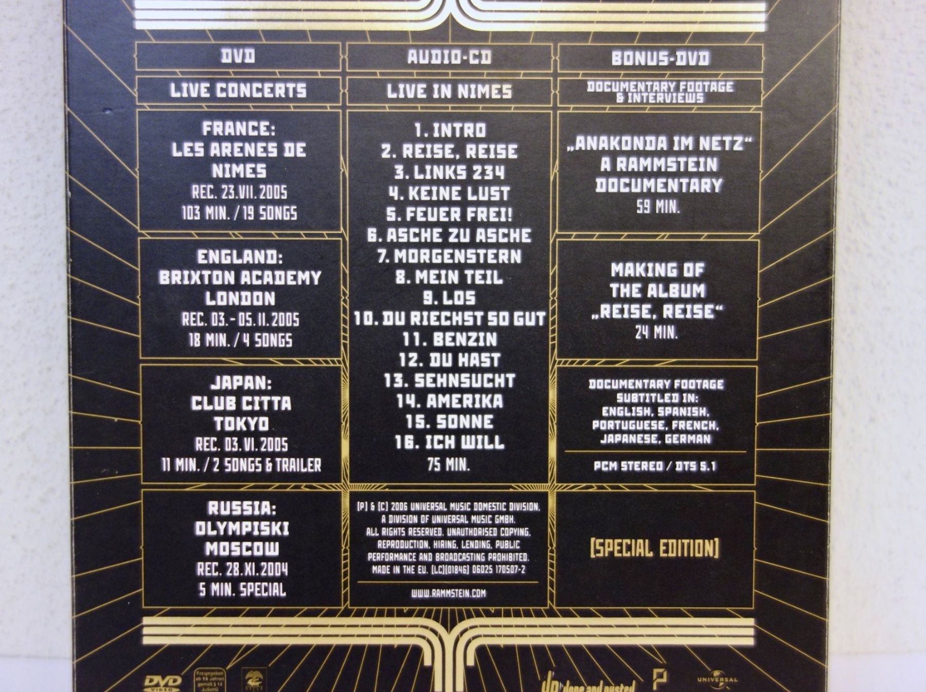 CD: CD + 2 DVD RAMMSTEIN / VÖLKERBALL – Nuovo (secondo la descrizione) da Kerzers venduto da djstarsky73 2