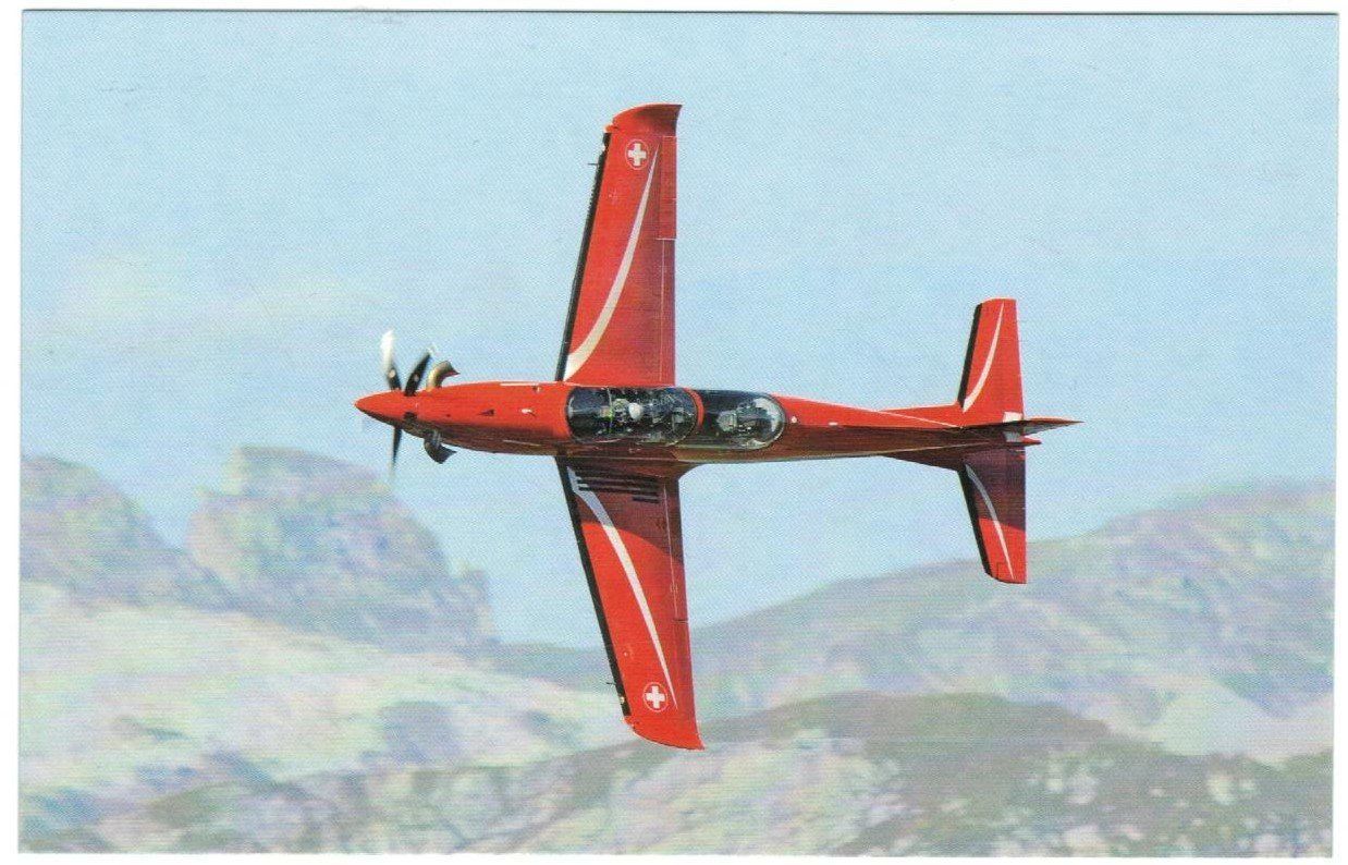 Cartoline postali: AK Schweizer Luftwaffe Pilatus PC-21 – Usato da Zürich venduto da Tolima194
