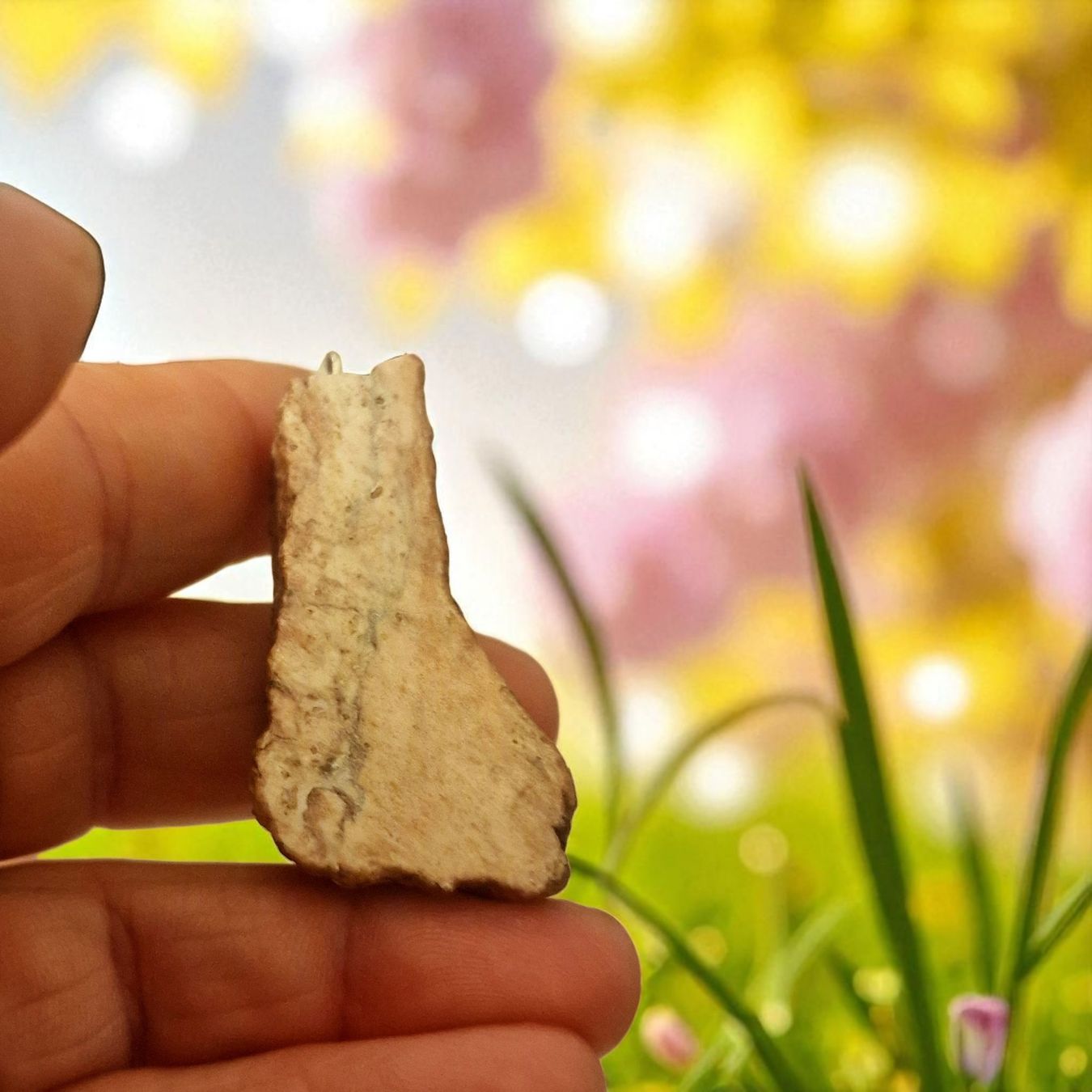 Mineralien & Heilsteine: Anhänger Schweizer rosa Alabaster, handgefertigt – Neu und originalverpackt aus Aarau von Schmuckhoehle_MD 6